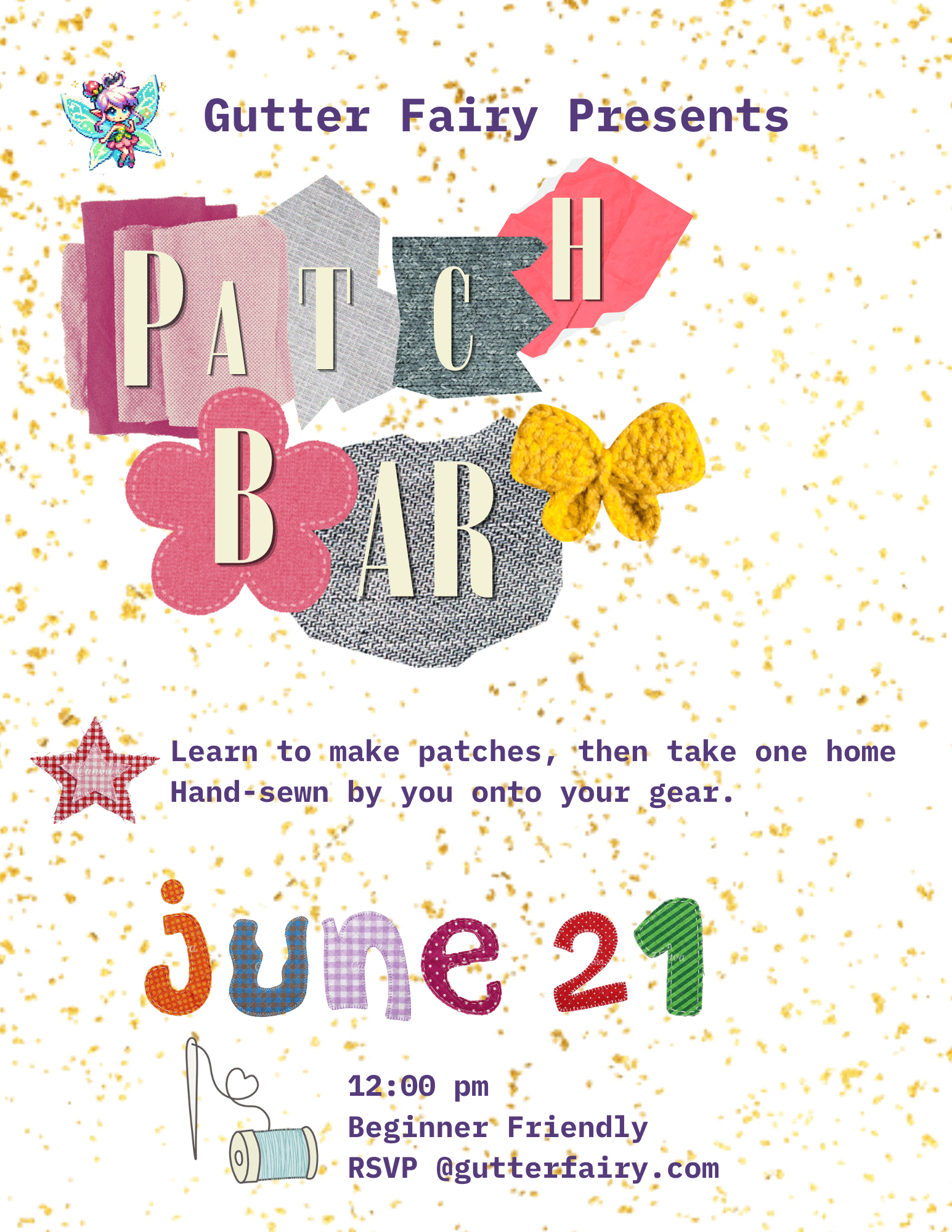 Gutter Fairy Patch Bar poster